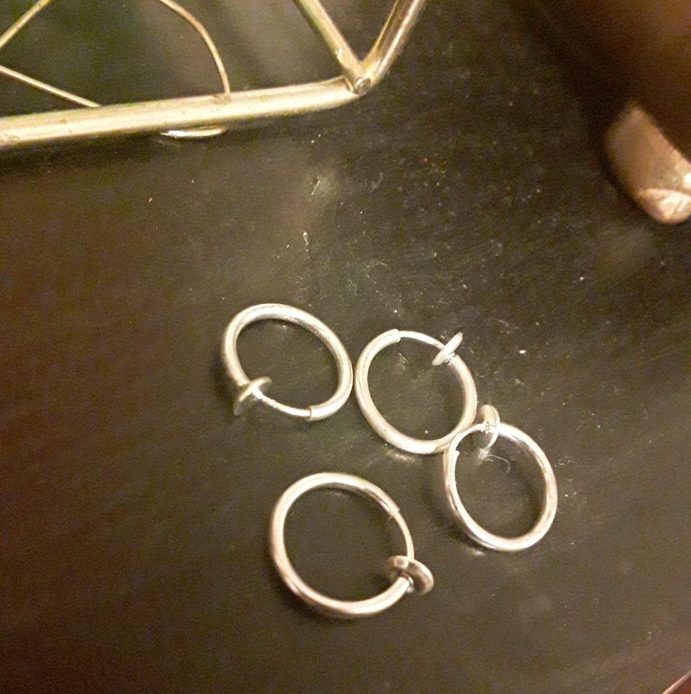 Faux Piercing Nose Rings Set of 4